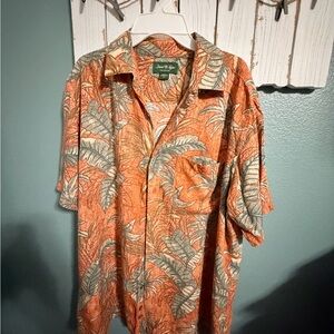 David Taylor with Palm Tree Leaf Pattern Shirt